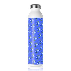 blue-floral-slim-water-bottle-slim-insulated-bottle-with-geometric-floral-pattern