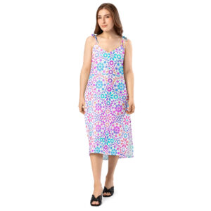 Tie-strap midi dress
