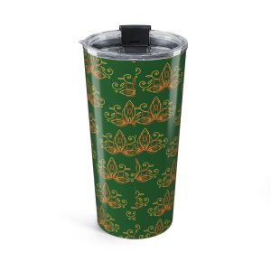 Green Lotus Pattern 20oz Tumbler – Insulated Travel Cup